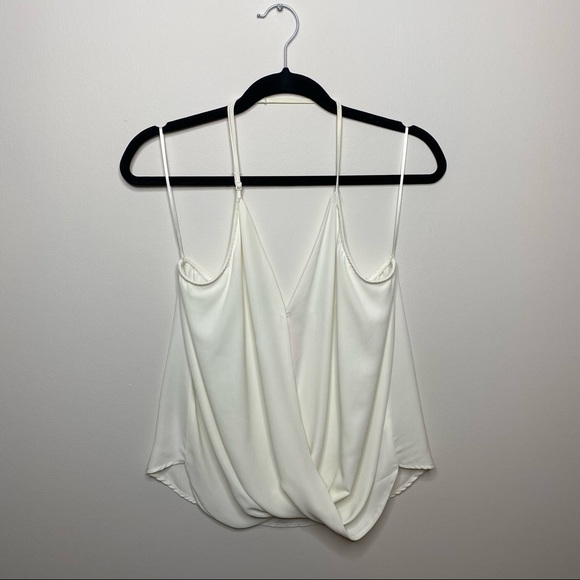 Eight Sixty White Surplice Halter Tank - Picture 1 of 3